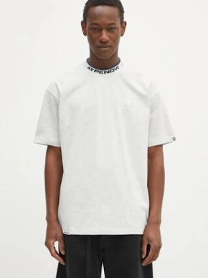 AAPE t-shirt bawełniany Now męski kolor szary z nadrukiem AAPTEM1604XAO