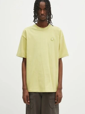 AAPE t-shirt bawełniany Now męski kolor zielony gładki AAPTEM1598XXO