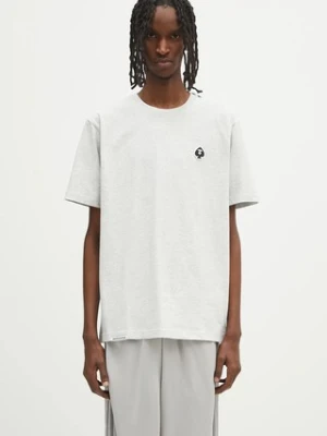 AAPE t-shirt bawełniany Spades Now męski kolor szary melanżowy AAPTEM1599XAO