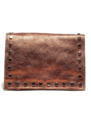 Abaco Skórzana torebka "Iris" w kolorze miedzianym - 20 x 16 x 10,5 cm rozmiar: onesize