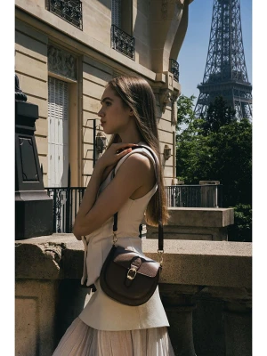 Abaco Skórzana torebka "Polly" w kolorze brązowym - 21 x 19 x 6 cm rozmiar: onesize