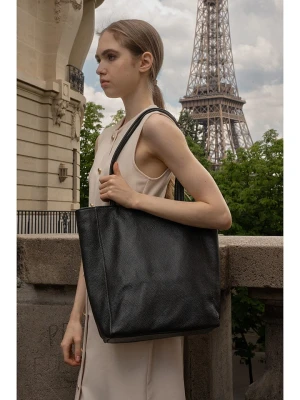 Abaco Skórzana torebka "Renza" w kolorze czarnym - 38 x 33 x 12 cm rozmiar: onesize