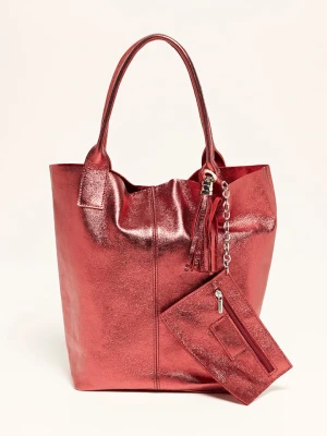 Abaco Skórzana torebka "Yana" w kolorze rdzawoczerwonym - 37 x 25 x 35 cm rozmiar: onesize