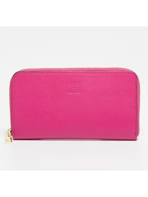 Abaco Skórzany portfel "Nabu" w kolorze różowym - 19 x 11 cm rozmiar: onesize