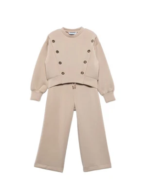 Abel & Lula Komplet bluza i spodnie materiałowe 5730 Beżowy Regular Fit