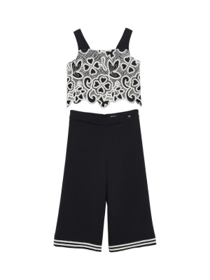 Abel & Lula Komplet bluzka i spodnie 5217 Czarny Regular Fit