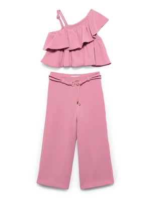 Abel & Lula Komplet bluzka i spodnie 5283 Różowy Regular Fit