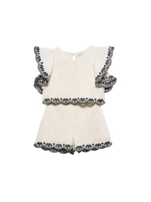 Abel & Lula Komplet bluzka i szorty sportowe 5211 Écru Regular Fit