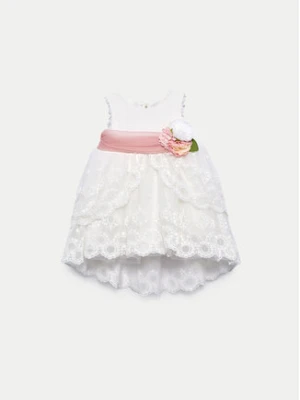 Abel & Lula Sukienka elegancka 5012 Biały Regular Fit