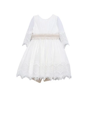 Abel & Lula Sukienka elegancka 5028 Biały Regular Fit