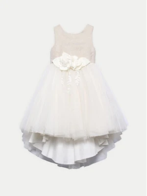 Abel & Lula Sukienka elegancka 5032 Beżowy Regular Fit