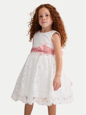 Abel & Lula Sukienka elegancka 5035 Biały Regular Fit