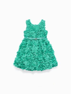 Abel & Lula Sukienka elegancka 5038 Zielony Regular Fit