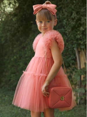 Abel & Lula Sukienka elegancka 5047 Różowy Regular Fit