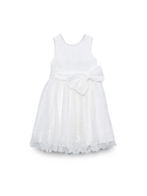 Abel & Lula Sukienka elegancka 5051 Biały Regular Fit