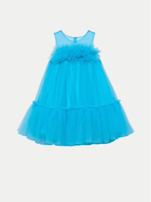 Abel & Lula Sukienka elegancka 5051 Turkusowy Regular Fit