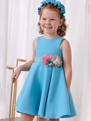 Abel & Lula Sukienka elegancka 5062 Niebieski Regular Fit