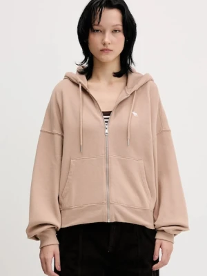 Abercrombie & Fitch bluza damska kolor beżowy z kapturem gładka KI152-5417-420