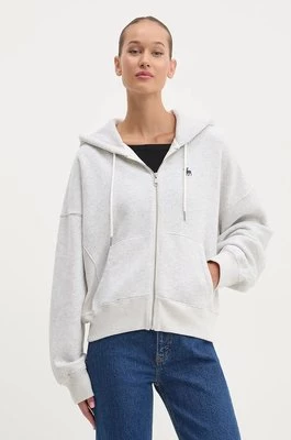 Abercrombie & Fitch bluza damska kolor szary z kapturem melanżowa KI152-4161