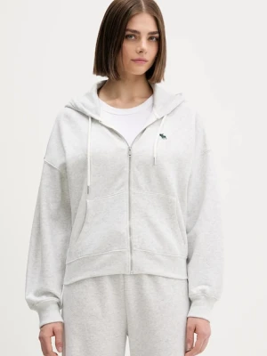 Abercrombie & Fitch bluza damska kolor szary z kapturem melanżowa KI152-5417-912