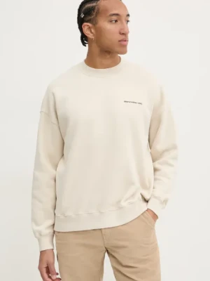 Abercrombie & Fitch bluza męska kolor beżowy gładka KI122-4364