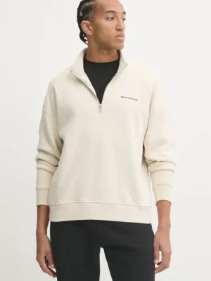 Abercrombie & Fitch bluza męska kolor beżowy gładka KI122-4365