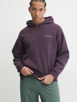 Abercrombie & Fitch bluza męska kolor fioletowy z kapturem gładka KI122-4366