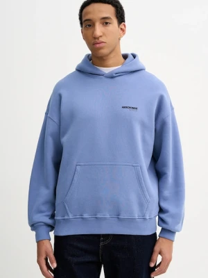 Abercrombie & Fitch bluza męska kolor niebieski z kapturem gładka KI122-5519-200
