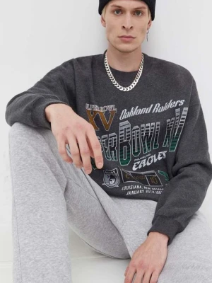Abercrombie & Fitch bluza x NFL męska kolor szary z nadrukiem