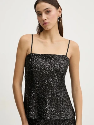 Abercrombie & Fitch bluzka damska kolor czarny z aplikacją KI140-4635