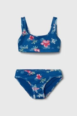 Abercrombie & Fitch dwuczęściowy strój kąpielowy dziecięcy kolor niebieski