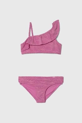 Abercrombie & Fitch dwuczęściowy strój kąpielowy dziecięcy kolor różowy