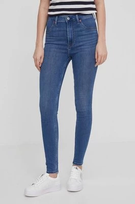 Abercrombie & Fitch jeansy damskie kolor granatowy