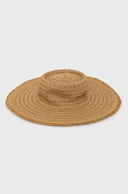 Abercrombie & Fitch kapelusz kolor beżowy
