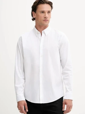 Abercrombie & Fitch koszula męska kolor biały regular z kołnierzykiem button-down KI125-4314
