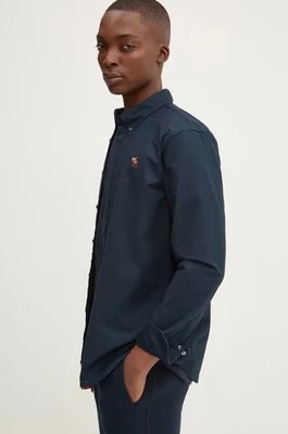 Abercrombie & Fitch koszula męska kolor granatowy regular z kołnierzykiem button-down KI125-4285