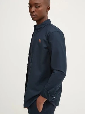 Abercrombie & Fitch koszula męska kolor granatowy regular z kołnierzykiem button-down KI125-4285