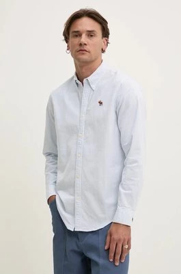 Abercrombie & Fitch koszula męska kolor niebieski regular z kołnierzykiem button-down KI125-4285