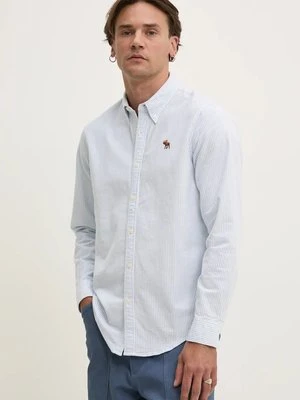 Abercrombie & Fitch koszula męska kolor niebieski regular z kołnierzykiem button-down KI125-4285