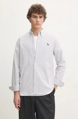 Abercrombie & Fitch koszula męska kolor szary regular z kołnierzykiem button-down KI125-4185