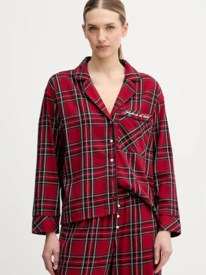 Abercrombie & Fitch koszula piżamowa damska kolor bordowy KI146-5097-556