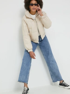 Abercrombie & Fitch kurtka damska kolor beżowy przejściowa