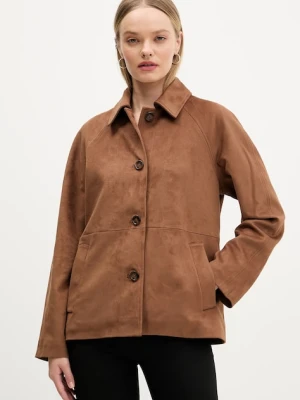 Abercrombie & Fitch kurtka kolor brązowy przejściowa KI144-5137-445