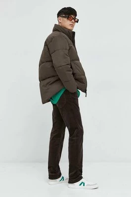 Abercrombie & Fitch kurtka męska kolor brązowy zimowa