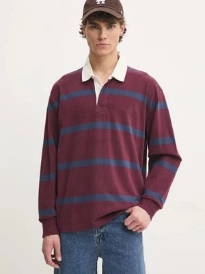 Abercrombie & Fitch longsleeve bawełniany kolor bordowy wzorzysty KI124-4623