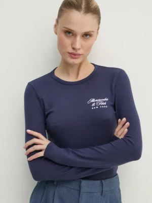Abercrombie & Fitch longsleeve damski kolor granatowy KI157-4309