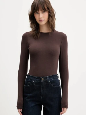 Abercrombie & Fitch longsleeve kolor brązowy KI139-5973-480