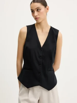 Abercrombie & Fitch marynarka kolor czarny jednorzędowa KI140-5163