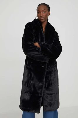 Abercrombie & Fitch płaszcz damski kolor czarny przejściowy