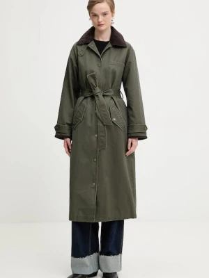 Abercrombie & Fitch płaszcz kolor zielony KI144-5195-340